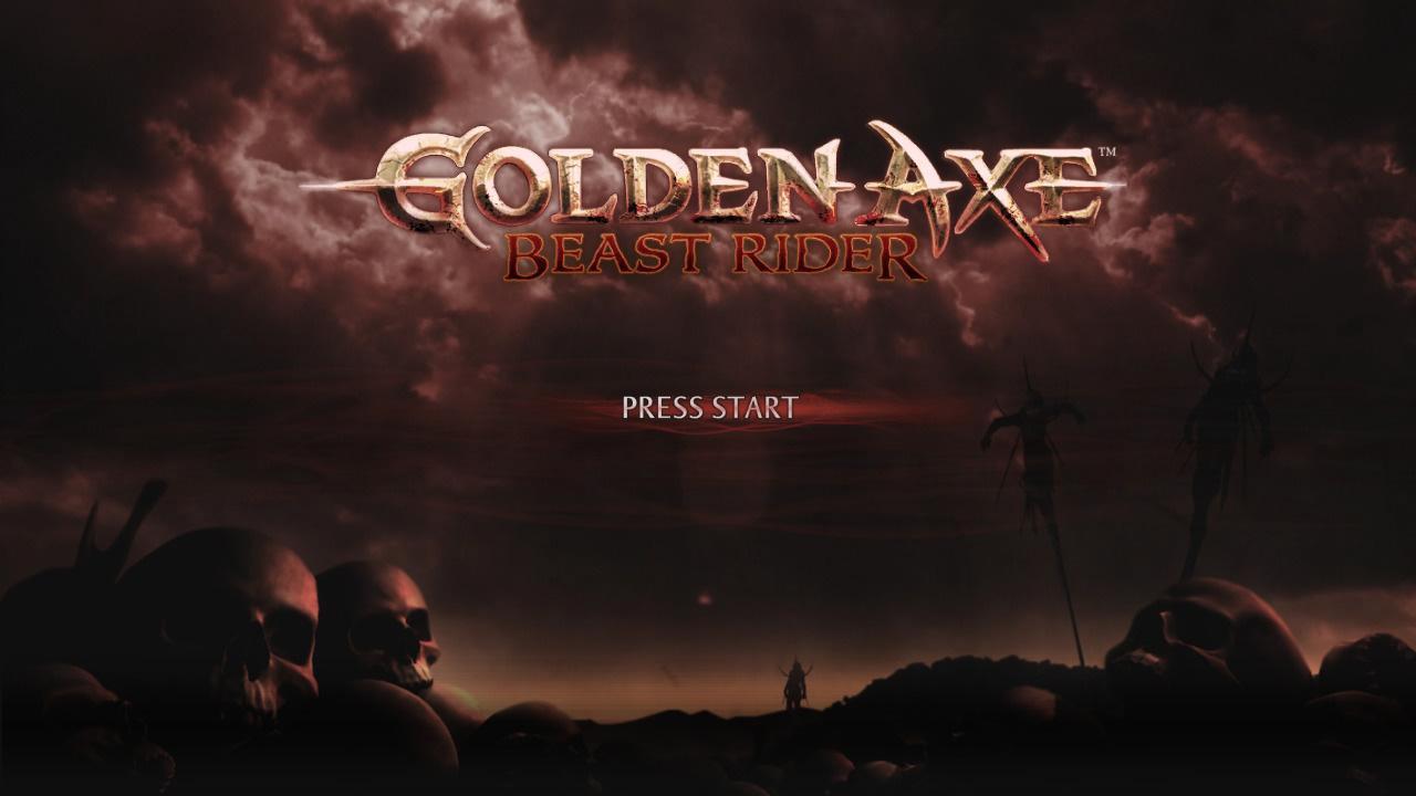 Golden Axe Beast Rider title screen for Xbox 360
